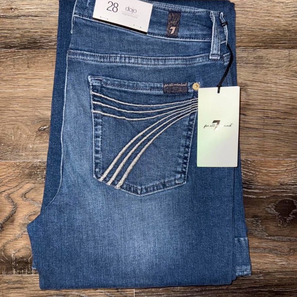 7 For All Mankind Dojo High-Rise Skinny Jeans in Medium Blue